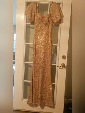 Gold Sequin Evening Gown